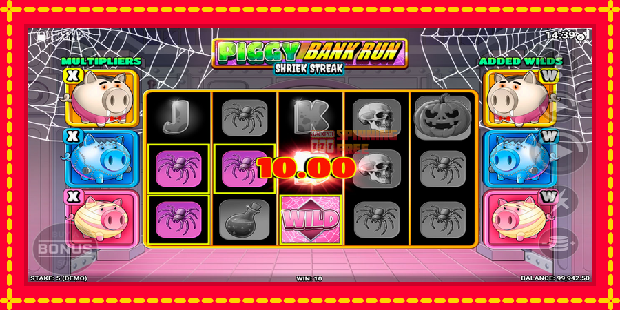 Piggy Bank Run - Shriek Streak mesin slot dengan animasi cerah, gambar 4