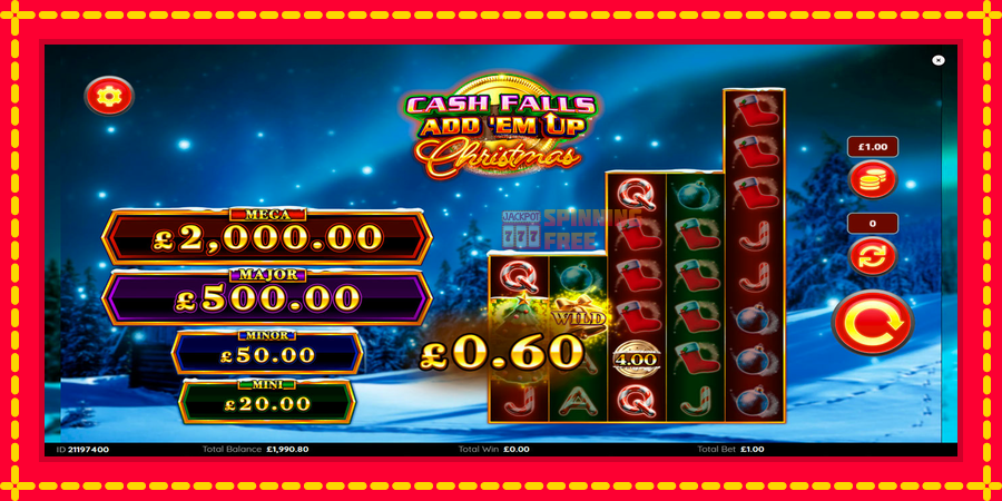 Cash Falls: Add Em Up Christmas mesin slot dengan animasi cerah, gambar 5