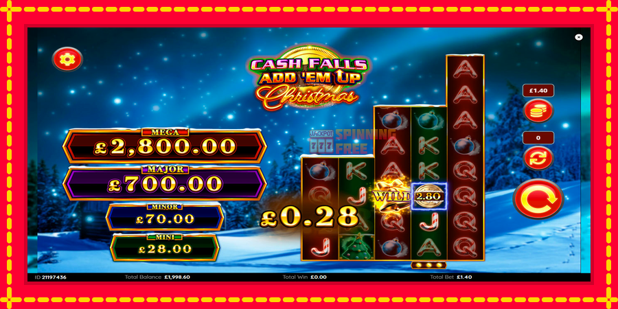 Cash Falls: Add Em Up Christmas mesin slot dengan animasi cerah, gambar 6