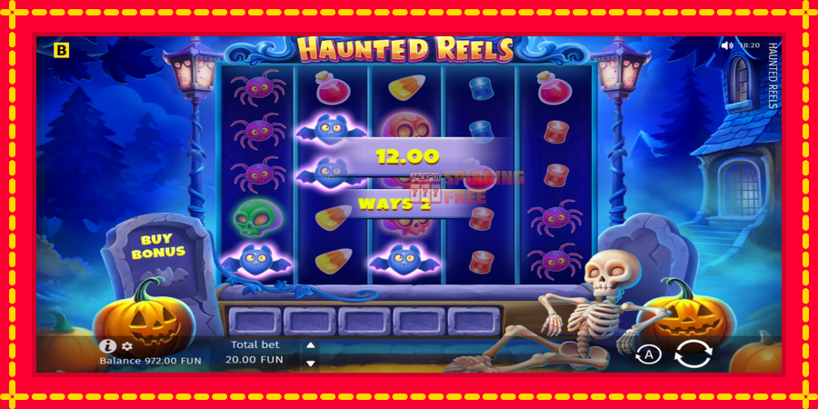 Haunted Reels mesin slot dengan animasi cerah, gambar 3