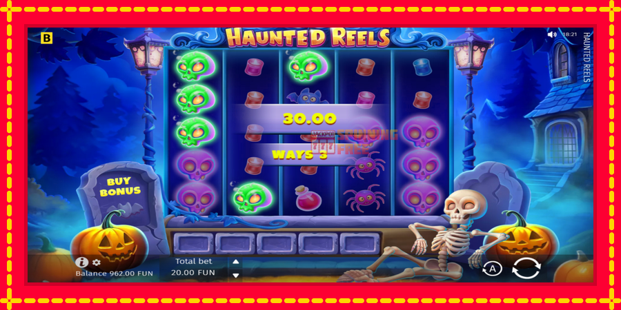 Haunted Reels mesin slot dengan animasi cerah, gambar 4