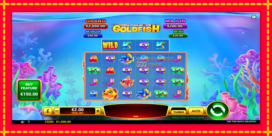 Ten Ton Ways Goldfish mesin slot dengan animasi cerah, gambar 2