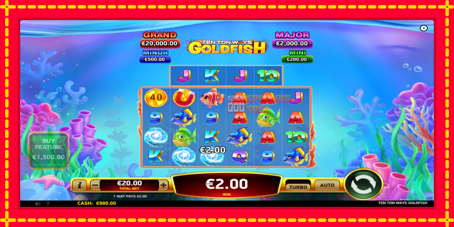 Ten Ton Ways Goldfish mesin slot dengan animasi cerah, gambar 3