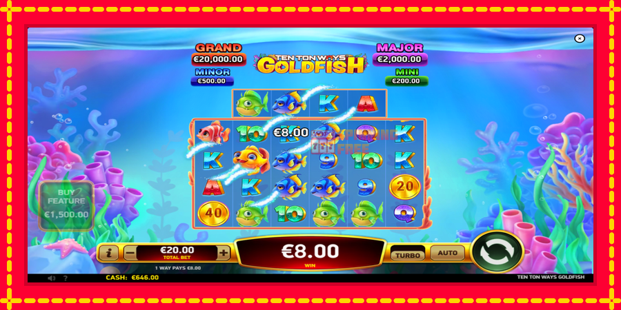 Ten Ton Ways Goldfish mesin slot dengan animasi cerah, gambar 4