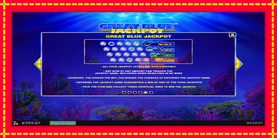 Great Blue Jackpot mesin slot dengan animasi cerah, gambar 7