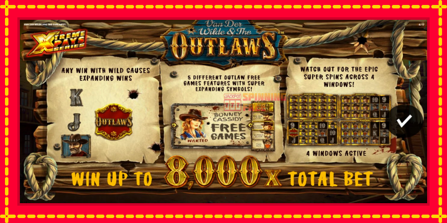 Van der Wilde and The Outlaws mesin slot dengan animasi cerah, gambar 1