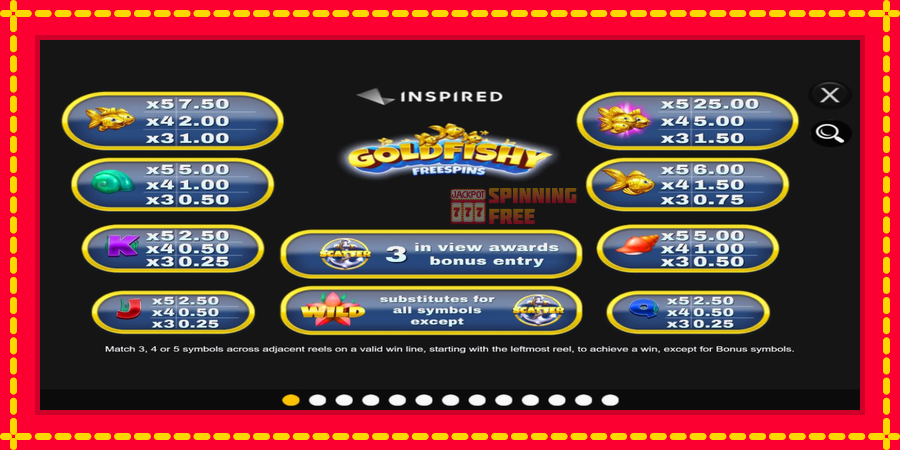 Gold Fishy Free Spins mesin slot dengan animasi cerah, gambar 4