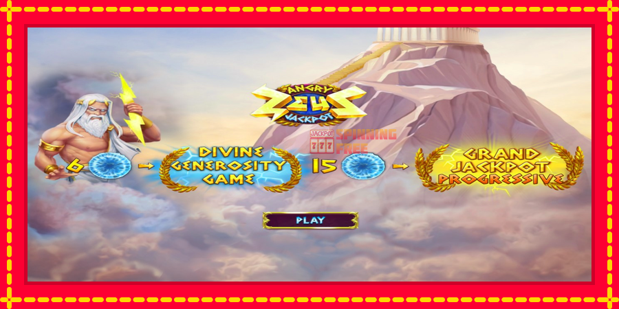 Angry Zeus Jackpot mesin slot dengan animasi cerah, gambar 1