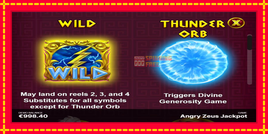 Angry Zeus Jackpot mesin slot dengan animasi cerah, gambar 4