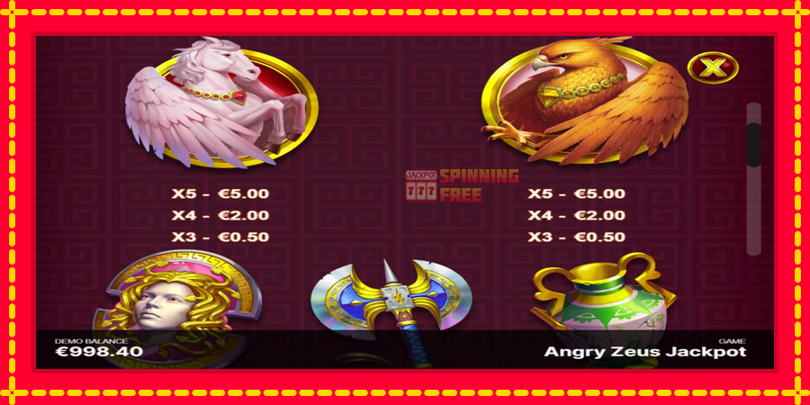 Angry Zeus Jackpot mesin slot dengan animasi cerah, gambar 5