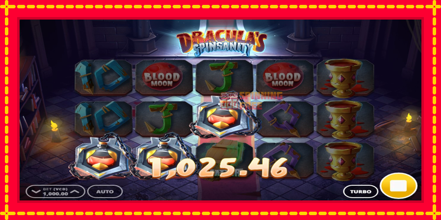 Draculas Spinsanity mesin slot dengan animasi cerah, gambar 2