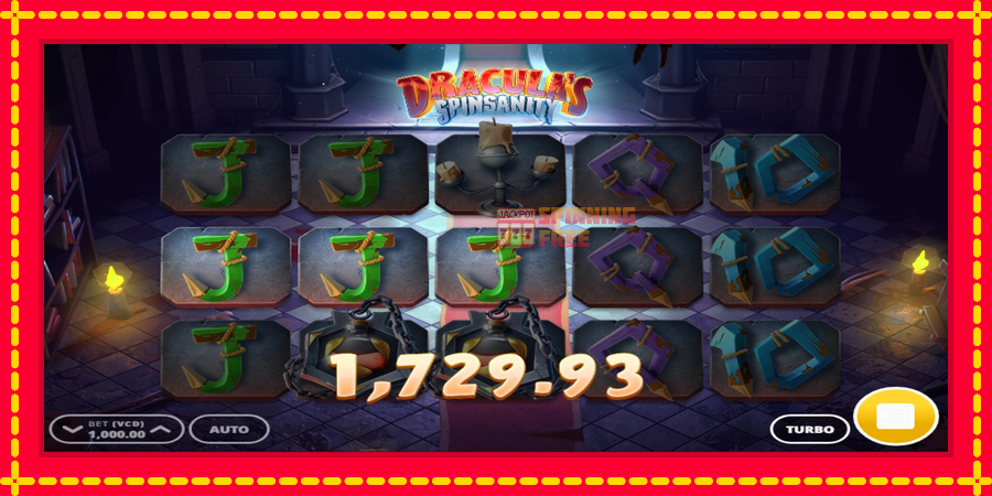 Draculas Spinsanity mesin slot dengan animasi cerah, gambar 3