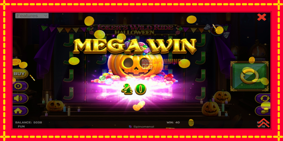 Jokers Wild Ride Halloween mesin slot dengan animasi cerah, gambar 3