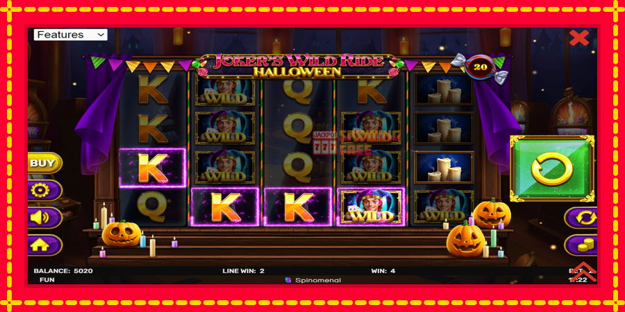 Jokers Wild Ride Halloween mesin slot dengan animasi cerah, gambar 4