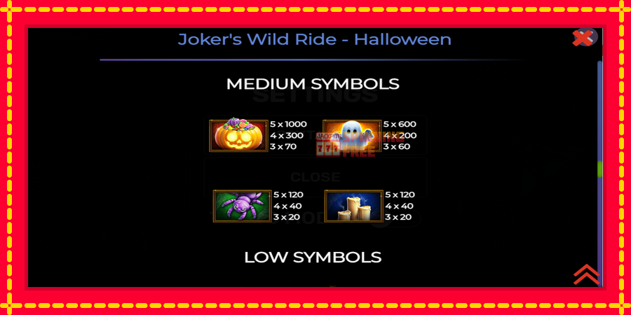 Jokers Wild Ride Halloween mesin slot dengan animasi cerah, gambar 5