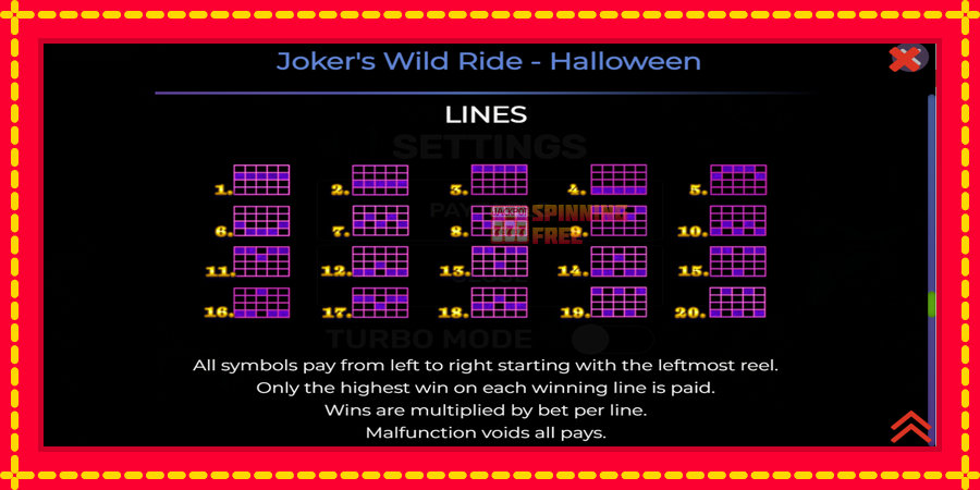 Jokers Wild Ride Halloween mesin slot dengan animasi cerah, gambar 7