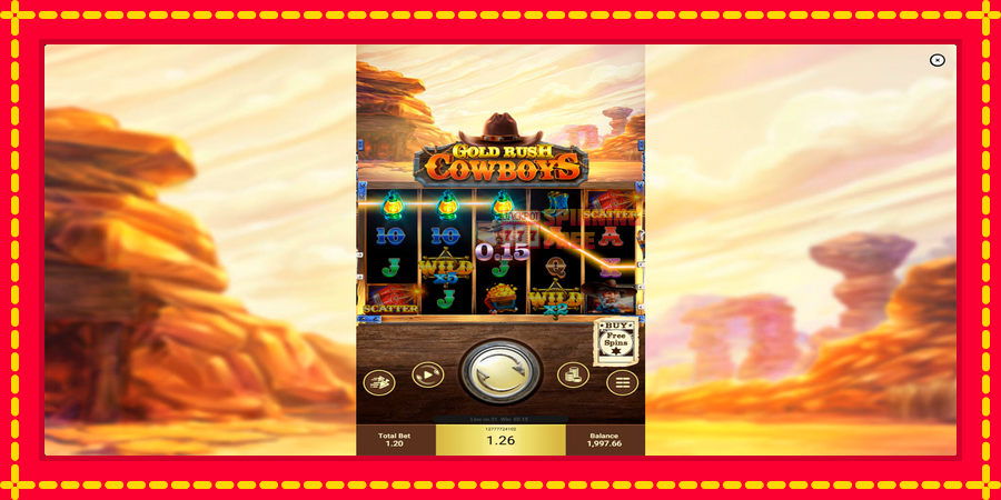 Gold Rush Cowboys mesin slot dengan animasi cerah, gambar 2