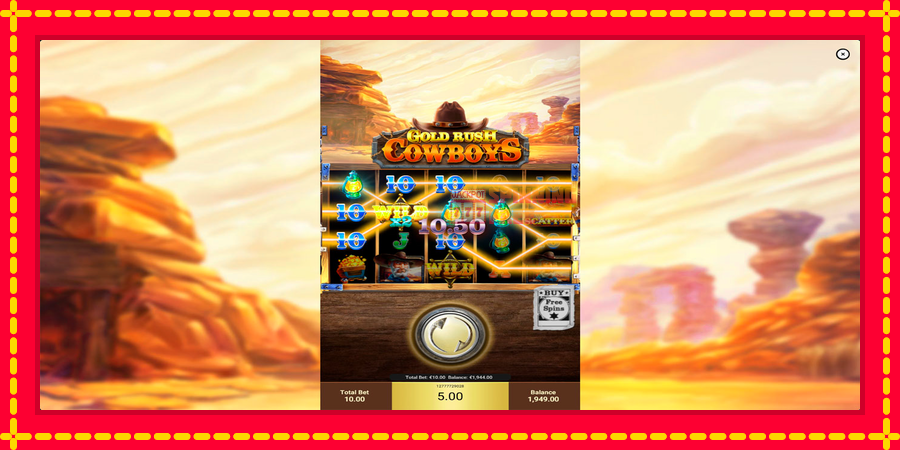 Gold Rush Cowboys mesin slot dengan animasi cerah, gambar 5