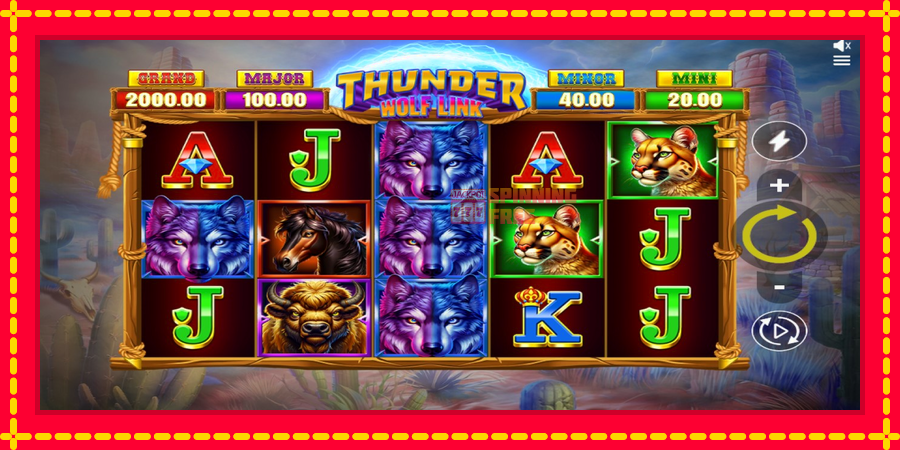 Thunder Wolf Link mesin slot dengan animasi cerah, gambar 1