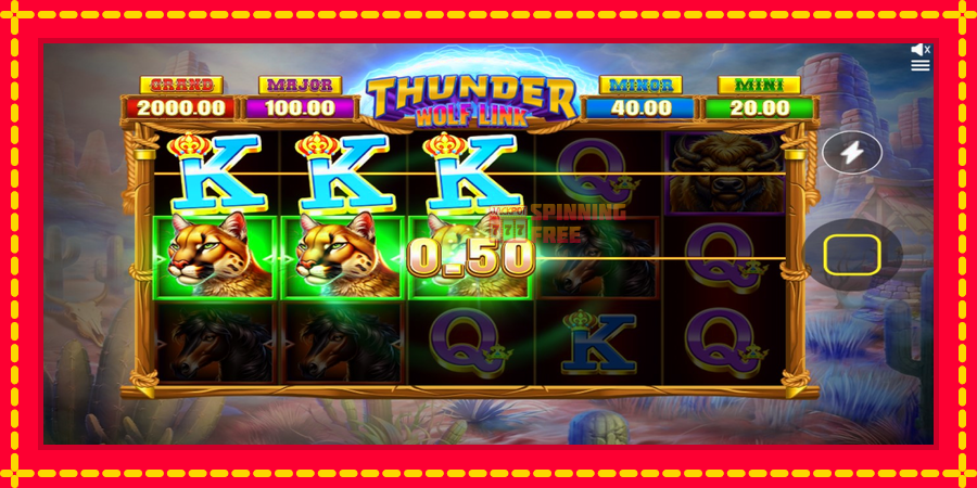 Thunder Wolf Link mesin slot dengan animasi cerah, gambar 2