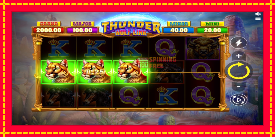 Thunder Wolf Link mesin slot dengan animasi cerah, gambar 3