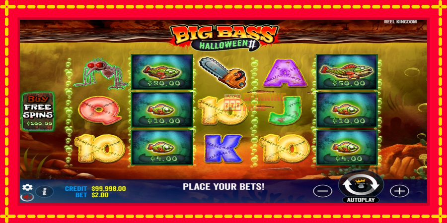 Big Bass Halloween II mesin slot dengan animasi cerah, gambar 2