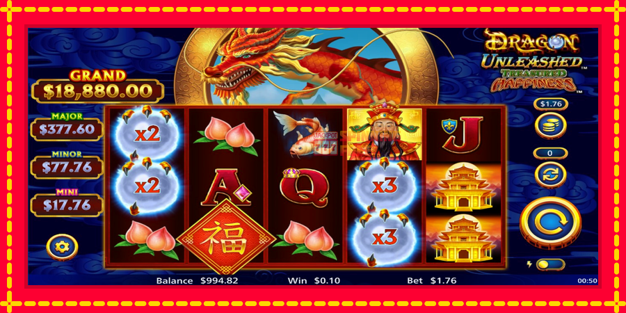 Dragon Unleashed Treasured Happiness mesin slot dengan animasi cerah, gambar 2