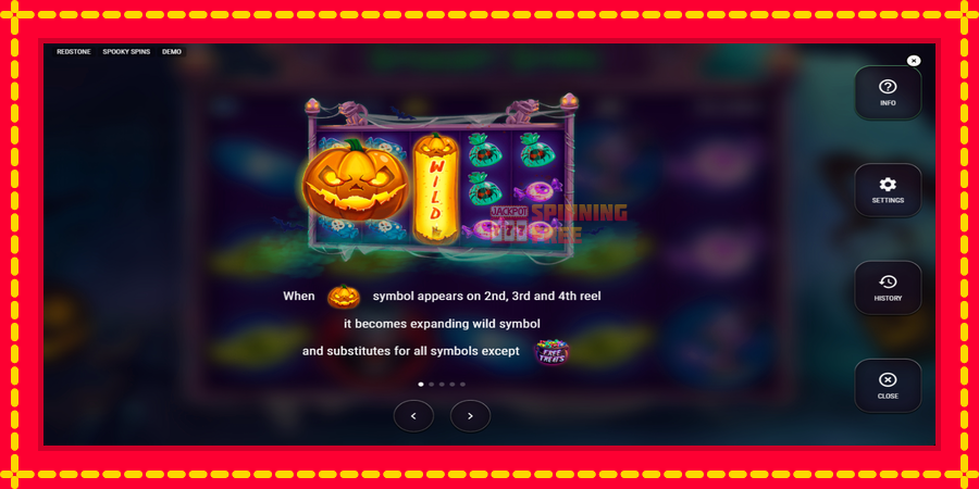 Spooky Spins mesin slot dengan animasi cerah, gambar 5