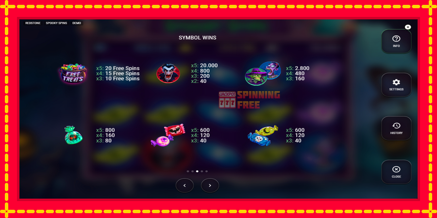 Spooky Spins mesin slot dengan animasi cerah, gambar 6