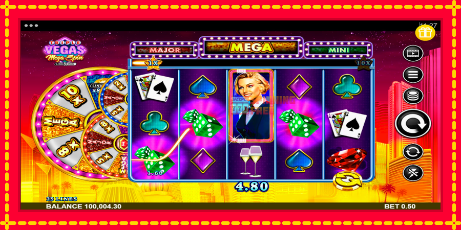 Triple Vegas Mega Spin mesin slot dengan animasi cerah, gambar 2