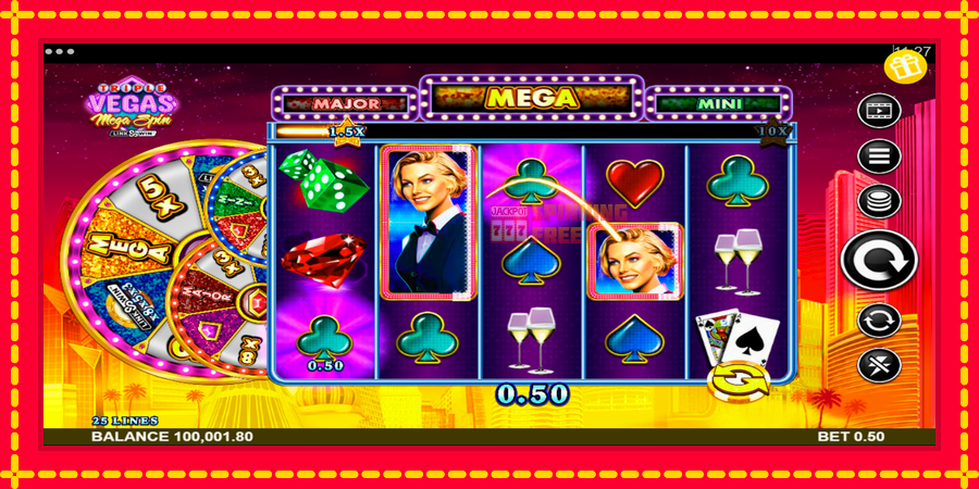 Triple Vegas Mega Spin mesin slot dengan animasi cerah, gambar 4