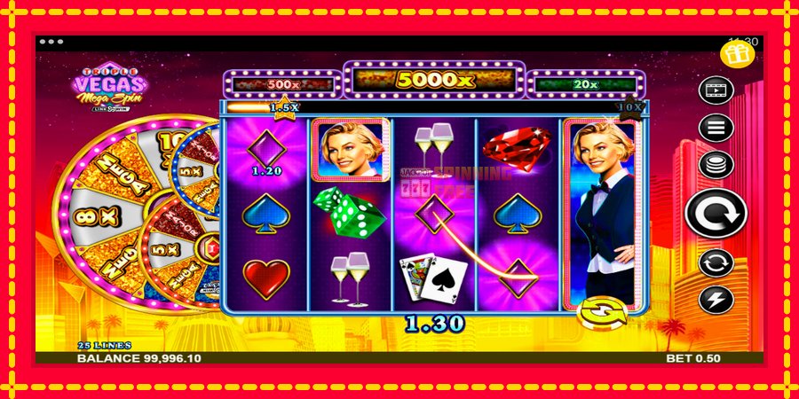 Triple Vegas Mega Spin mesin slot dengan animasi cerah, gambar 5