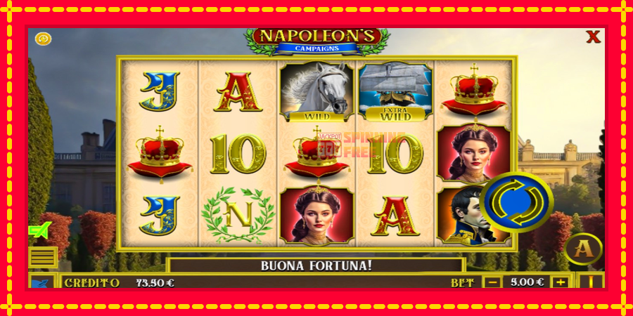 Napoleons Campaigns mesin slot dengan animasi cerah, gambar 2