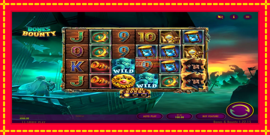 Bones & Bounty mesin slot dengan animasi cerah, gambar 2