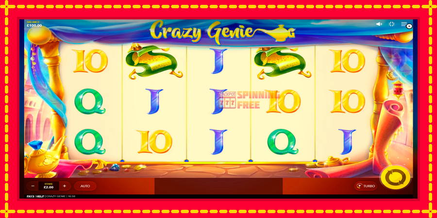 Crazy Genie mesin slot dengan animasi cerah, gambar 1