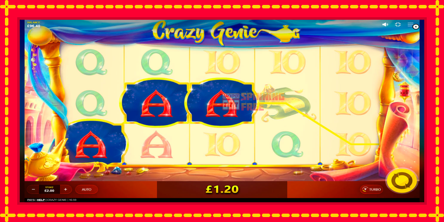 Crazy Genie mesin slot dengan animasi cerah, gambar 4