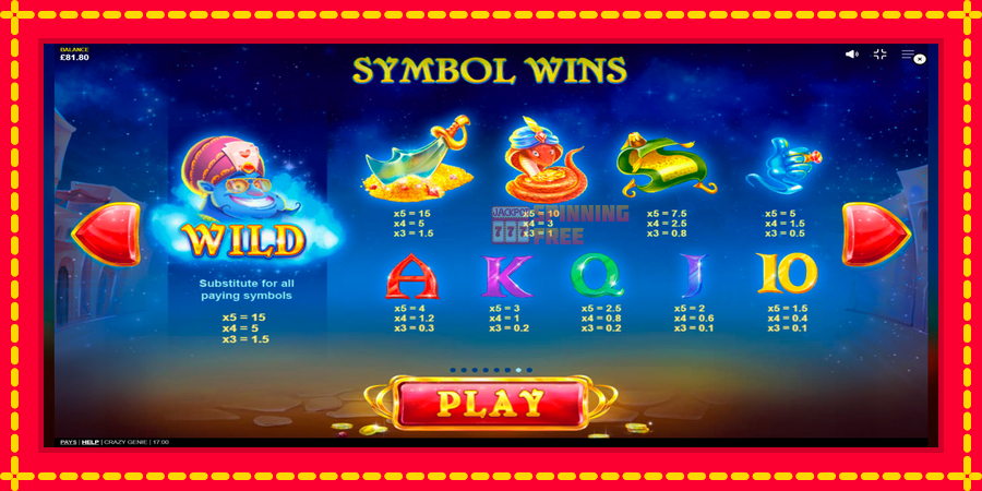 Crazy Genie mesin slot dengan animasi cerah, gambar 6