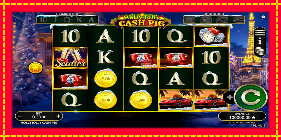 Holly Jolly Cash Pig mesin slot dengan animasi cerah, gambar 1