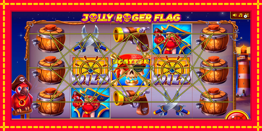 Jolly Roger Flag mesin slot dengan animasi cerah, gambar 1