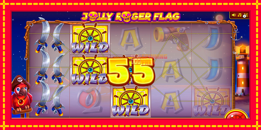 Jolly Roger Flag mesin slot dengan animasi cerah, gambar 5