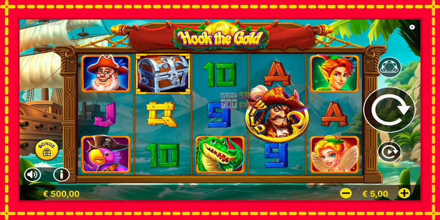 Hook The Gold mesin slot dengan animasi cerah, gambar 1