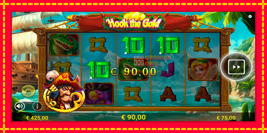 Hook The Gold mesin slot dengan animasi cerah, gambar 2