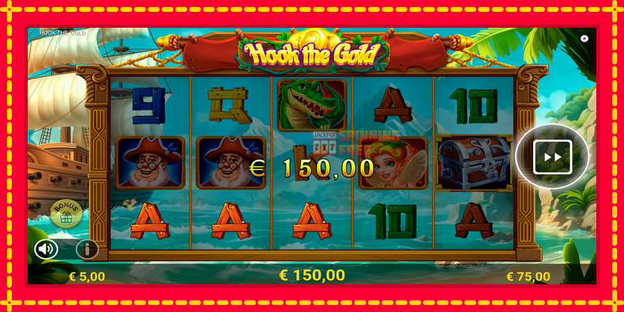 Hook The Gold mesin slot dengan animasi cerah, gambar 4