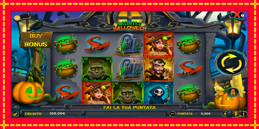 Hunted Halloween mesin slot dengan animasi cerah, gambar 1