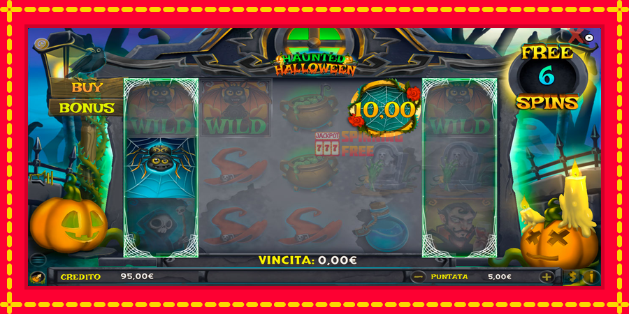 Hunted Halloween mesin slot dengan animasi cerah, gambar 3