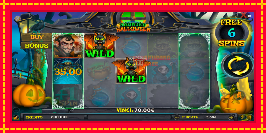 Hunted Halloween mesin slot dengan animasi cerah, gambar 4