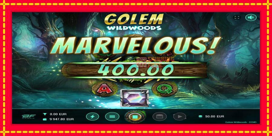 Golem Wildwoods mesin slot dengan animasi cerah, gambar 3