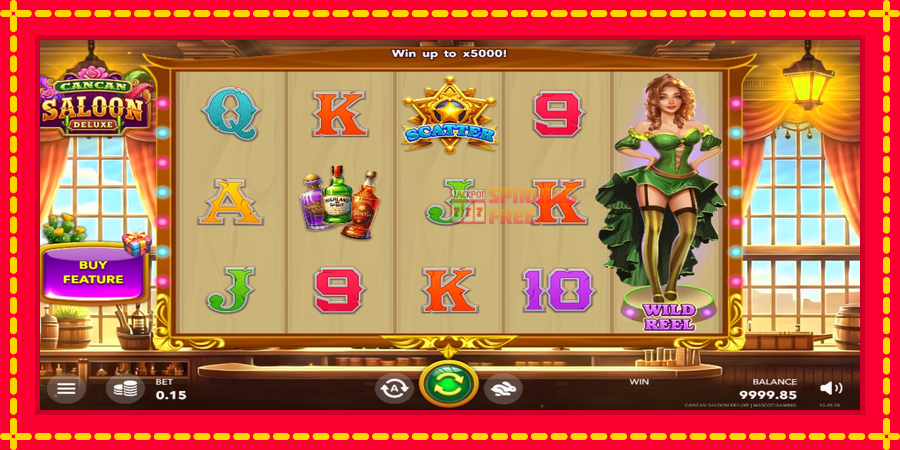 Cancan Saloon Deluxe mesin slot dengan animasi cerah, gambar 2