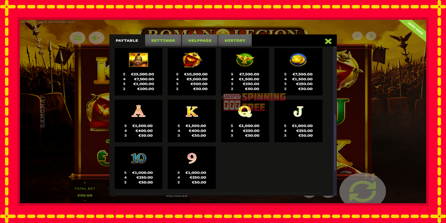 Roman Legion Deluxe mesin slot dengan animasi cerah, gambar 6