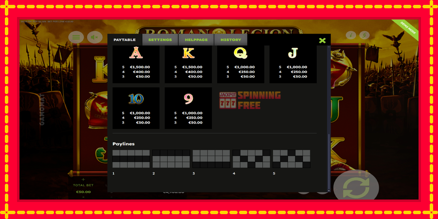 Roman Legion Deluxe mesin slot dengan animasi cerah, gambar 7